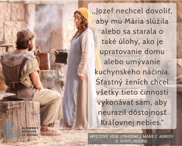 VÝJAVY zo ŽIVOTA sv. JOZEFA - recept na šťastné manželstvo