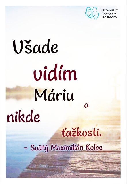 13 MARIÁNSKYCH CITÁTOV v ŤAŽKOSTIACH