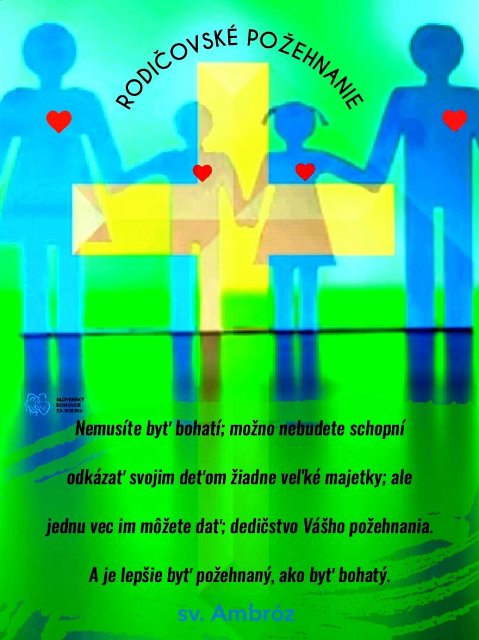 RODIČOVSKÉ POŽEHNANIE - SPREVÁDZAJÚCA ISTOTA v KAŽDODENNOM ŽIVOTE