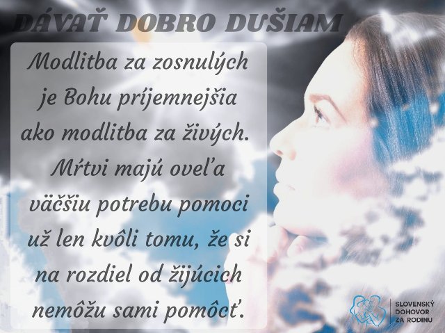 Dávať dobro dušiam alebo apoštolát očistca