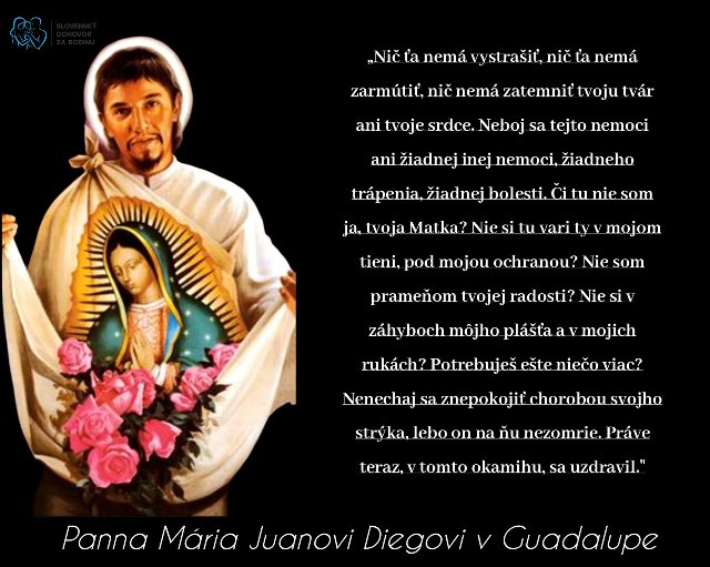 Zjavila sa Panna Mária
