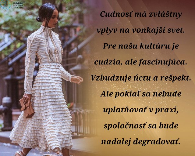 Téma cudnosti ženskej módy: „Veď za to, že sa pozerá, môže on.“