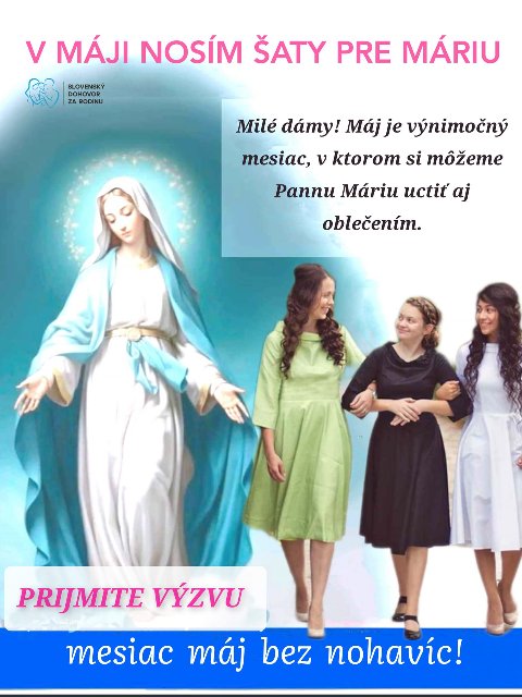 Pustite sa s nami do májovej výzvy - máj v šatách pre Pannu Máriu