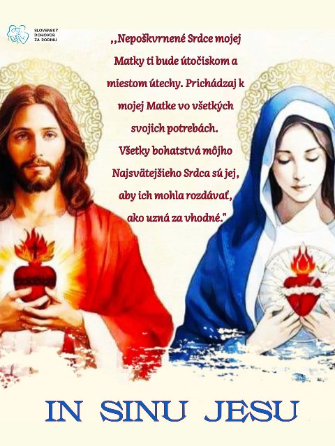 Keď - Najsvätejšie srdce Ježišovo a Nepoškvrnené srdce Márie - hovorí
