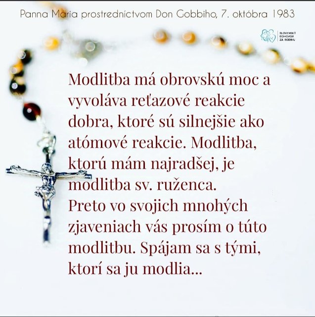 Katolíci a sila modlitby sv. ruženca