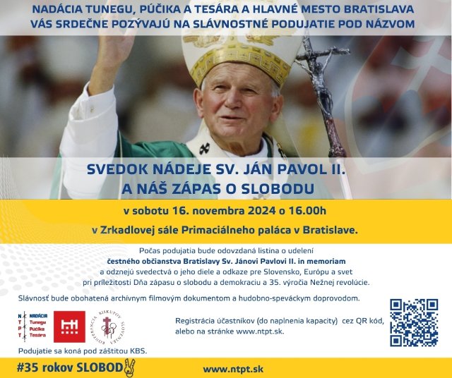 Svedok nádeje sv. Ján Pavol II. a náš zápas o slobodu