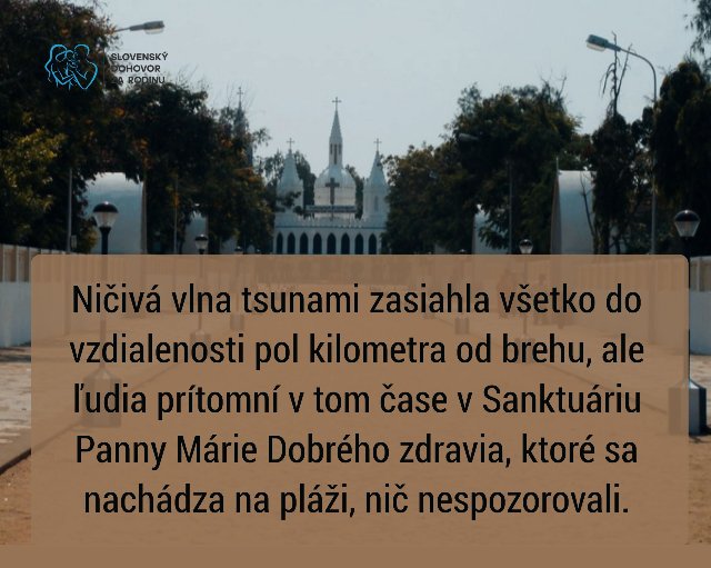 Ježiš, reálne prítomný v EUCHARISTII, zachraňuje pred TSUNAMI