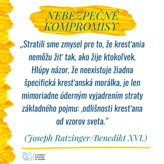 Robiť kompromisy vo viere je nebezpečné!