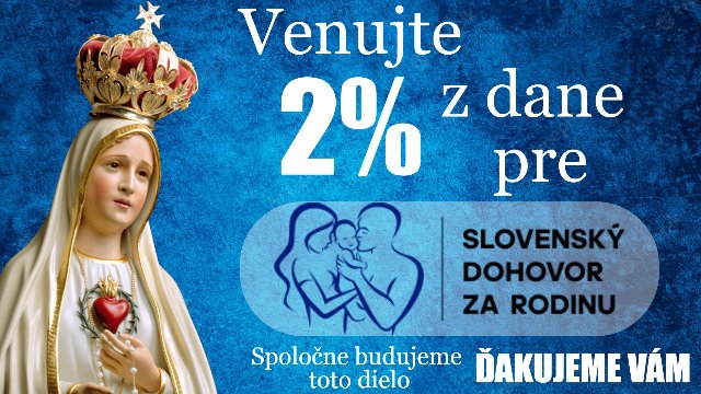 2% z dane pre Slovenský dohovor za rodinu