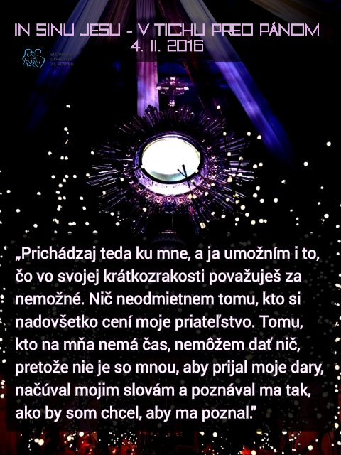 ADORÁCIA - UZDRAVUJÚCI JAS