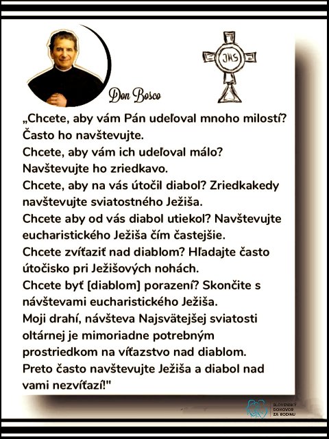 CELÝ NÁŠ ŽIVOT ZÁVISÍ OD NEHO