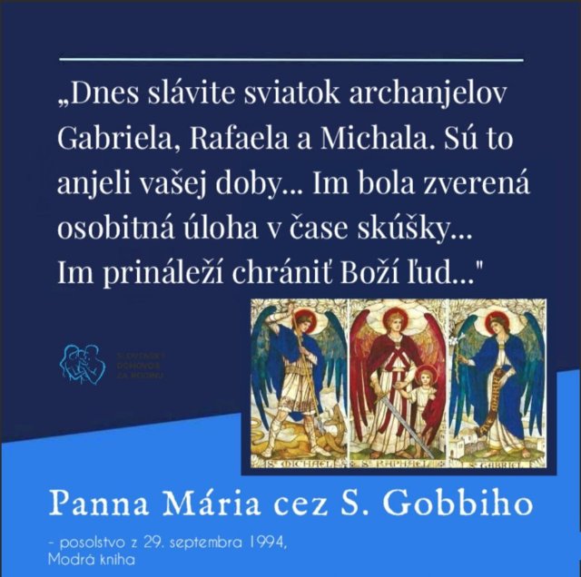 Sviatok archanjelov Michala, Gabriela a Rafaela - Ochrancovia okolo nás